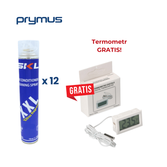 12 x Preparat czyszczący do klimatyzacji 750ml + termometr tablicowy • pakiet