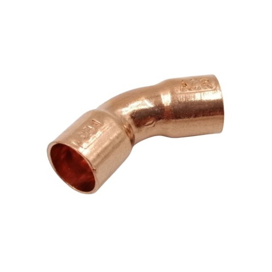 Cu >B< ACR Łuk 45° LWxLW 3/8" do lutowania • dwukielichowe • Conex