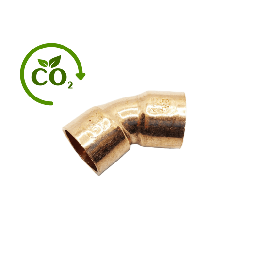 Cu K65 Łuk 45° LWxLW 3/4" • dwukielichowy • Conex