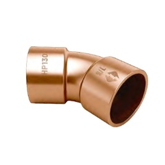 Cu K65 Łuk 45° LWxLW 3/8" Thunder HP130 • dwukielichowy -zdjęcie numer 1