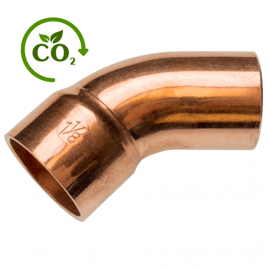 Cu K65 Łuk 45° LZxLW 5/8" RefHP Thunder • jednokielichowy -zdjęcie numer 1