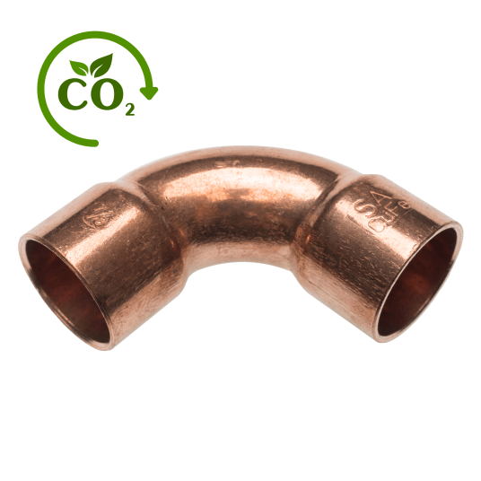 Cu K65 Łuk 90° LWxLW 3/4" RefHP • dwukielichowy