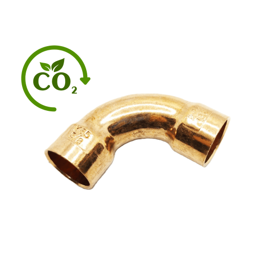 Cu K65 Łuk 90° LWxLW 7/8" • dwukielichowy • Conex