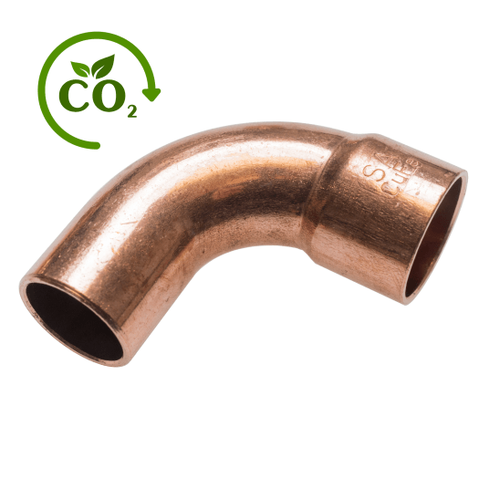 Cu K65 Łuk 90° LZxLW 1/2" RefHP • jednokielichowy
