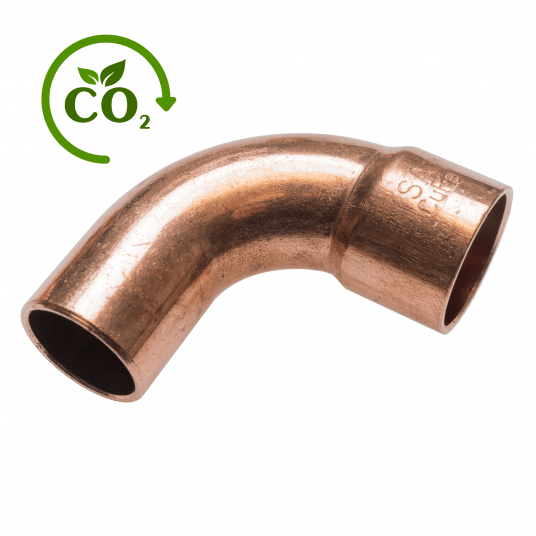 Cu K65 Łuk 90° LZxLW 3/8" RefHP Thunder • jednokielichowy -zdjęcie numer 1