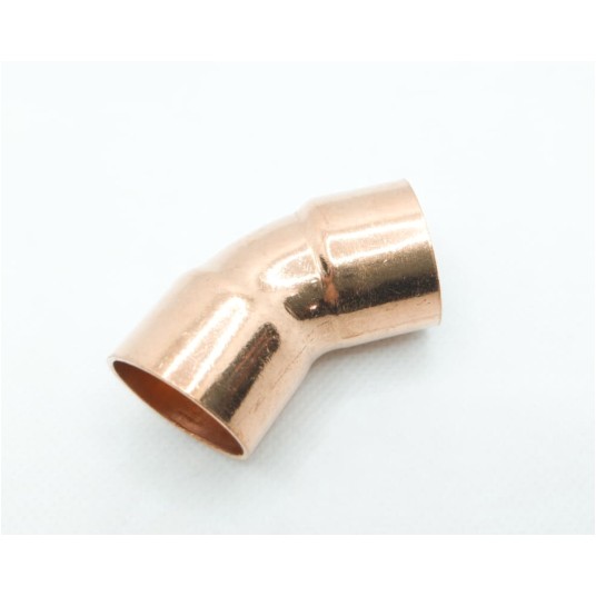 Cu Łuk 45° LWxLW 18mm Besco do lutowania • dwukielichowy
