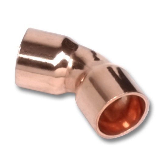 Cu Łuk 45° LWxLW 22mm Conex do lutowania • dwukielichowy