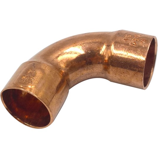 Cu Łuk 90° LWxLW 15mm do lutowania • dwukielichowy • Conex