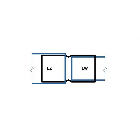 Cu Redukcja nyplowa LZxLW 1/2" x 3/8" • złączka do lutowania • Besco -zdjęcie numer 2
