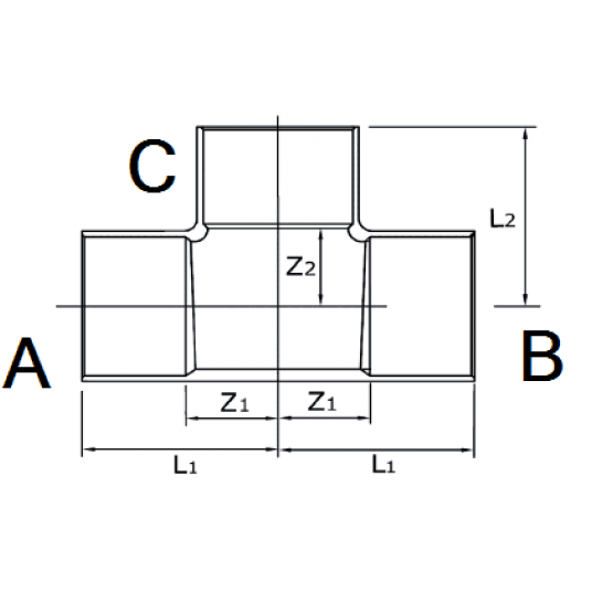 Cu Trójnik LWxLWxLW 22x15x22 do lutowania • Besco -zdjęcie numer 2