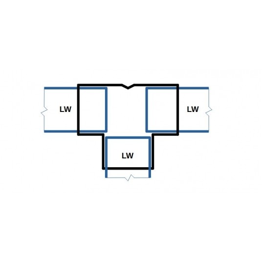 Cu Trójnik LWxLWxLW 3/8" • złączka do lutowania • Besco -zdjęcie numer 2