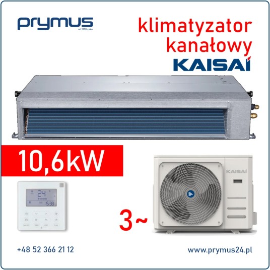 Klimatyzator kanałowy Kaisai Slim 10,6 kW