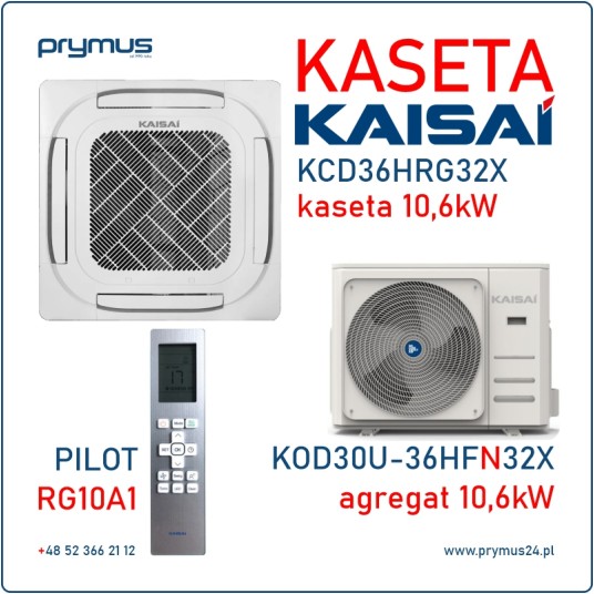 Klimatyzator kasetonowy Kaisai Super Slim 10,6kW
