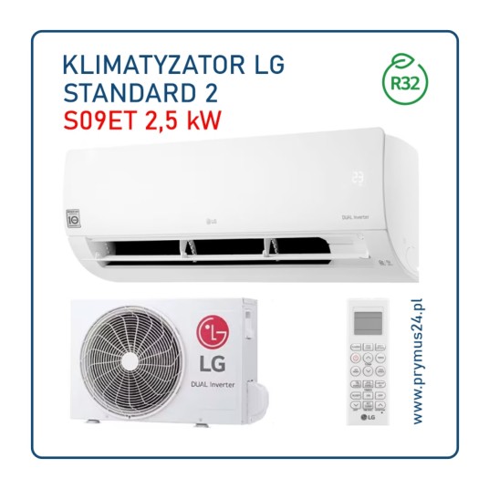 Klimatyzator LG Standard 2 S09ET R32 2,5kW - komplet