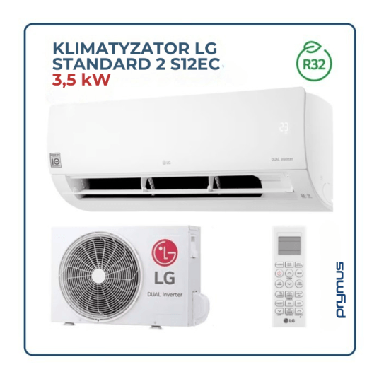 Klimatyzator LG Standard 2 S12EC • R32 • 3,5kW • komplet
