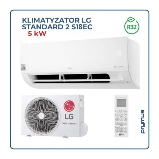 Klimatyzator LG Standard 2 S18EC • R32 • 5,0kW • komplet