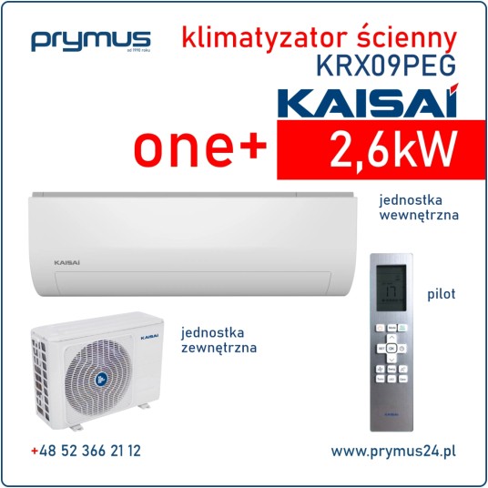 Klimatyzator ścienny Kaisai One+ 2,6kW