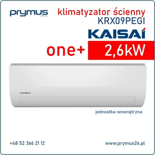 Klimatyzator ścienny Kaisai One+ 2,6kW jednostka wewnętrzna