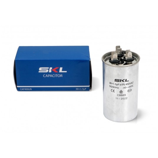 Kondensator klimatyzatora 30µF + 1,5µF 450V SKL -zdjęcie numer 1