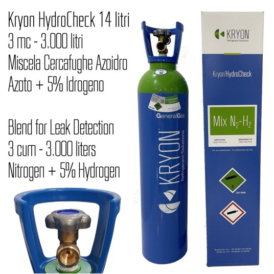 Mieszanka azotu z wodorem (5%) do sprawdzania nieszczelności Kryon® HydroCheck 14l 200 bar