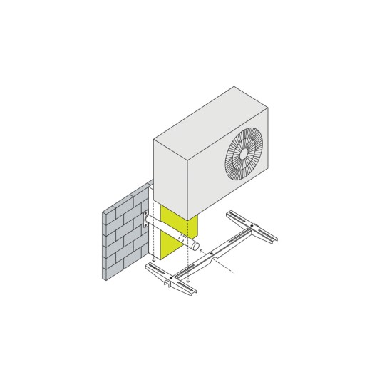 ►NOWOŚĆ! Wspornik klimatyzatora do montażu pod dociepleniem • 800mm • 110kg • IFY-11 I-FLY