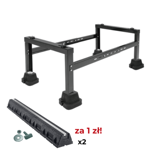 Podstawa pompy ciepła agregaty klimatyzatory HP-A • 360kg • czarna • 2 x rubbery 600mm w komplecie