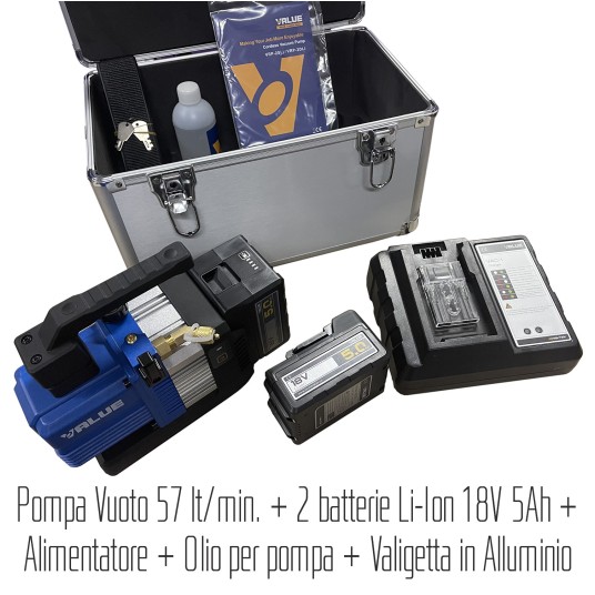 Pompa próżniowa Value Navtek VRP-2DLi 57l/min bat. Li-ION