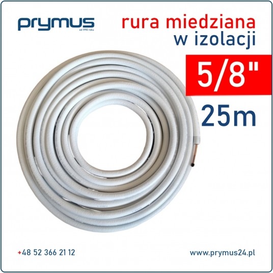 Rura miedziana calowa 5/8"x0,8mm w otulinie 25m -zdjęcie numer 2