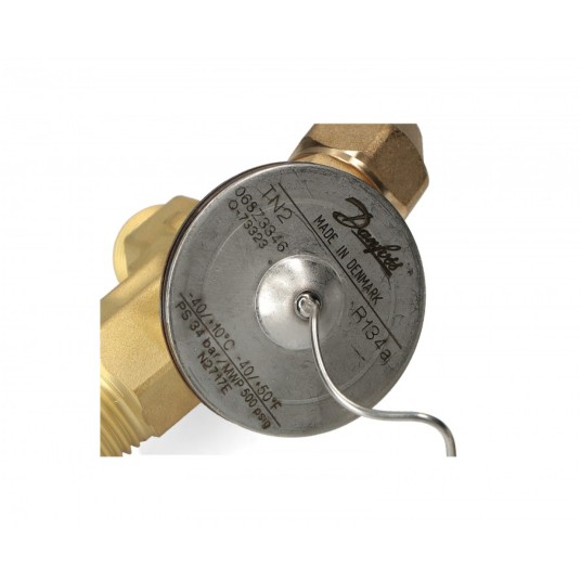 Termostatyczny zawór rozprężny Danfoss T2 R134a / R513A • skręcany