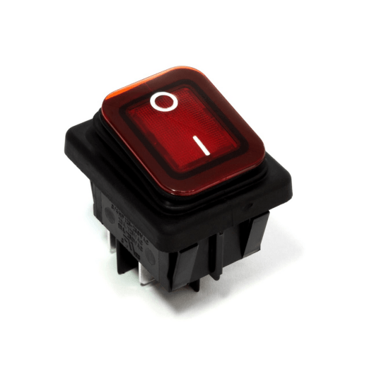 Wyłącznik W-4.8 czerwony bryzgoszczelny SWT713 16A