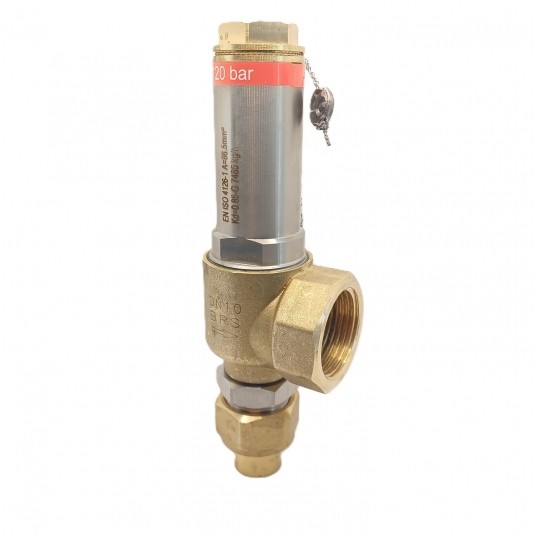 Zawór bezpieczeństwa DN10 5/8" / Ø15 x G1 • 120 bar • E.C.A. 601011058-120 -zdjęcie numer 2