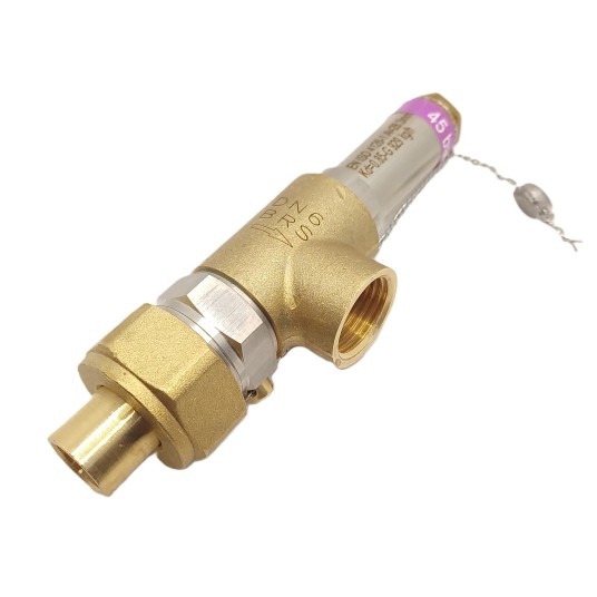 Zawór bezpieczeństwa DN6 1/2" / Ø12 x G1/2 • 45 bar • E.C.A. 601011045-045