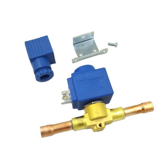 Zawór elektromagnetyczny Castel 1028/M10 • lutowany • 10mm • z cewką 230V • z wtyczką 9150/R02 -zdjęcie numer 2