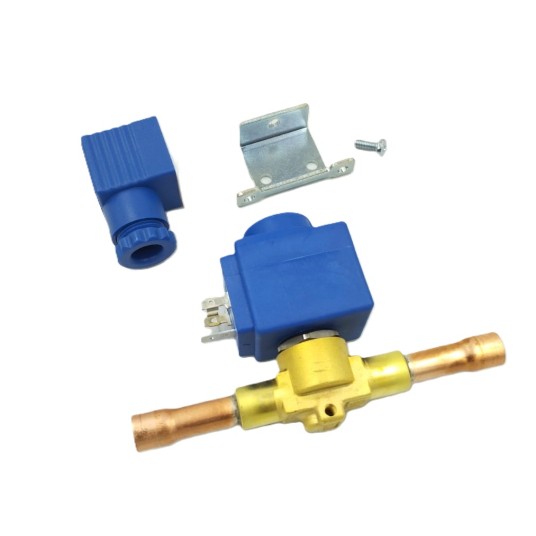 Zawór elektromagnetyczny Castel 1028/M10 • lutowany • 3/8" • z cewką 230V • z wtyczką 9150/R02