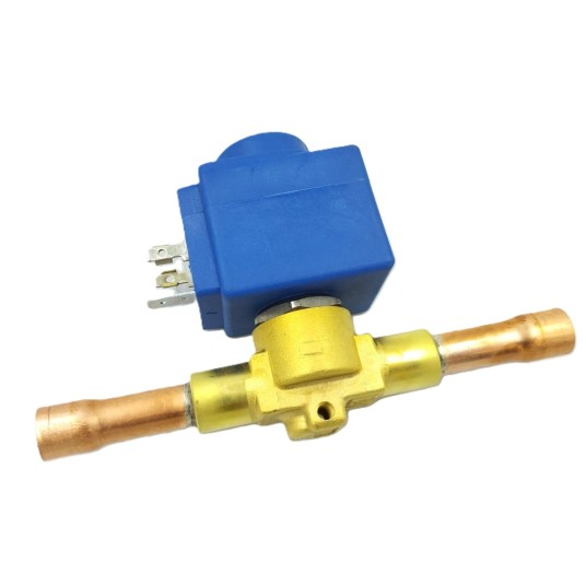 Zawór elektromagnetyczny Castel 1028/M10 • lutowany • 3/8" • z cewką 230V • z wtyczką 9150/R02