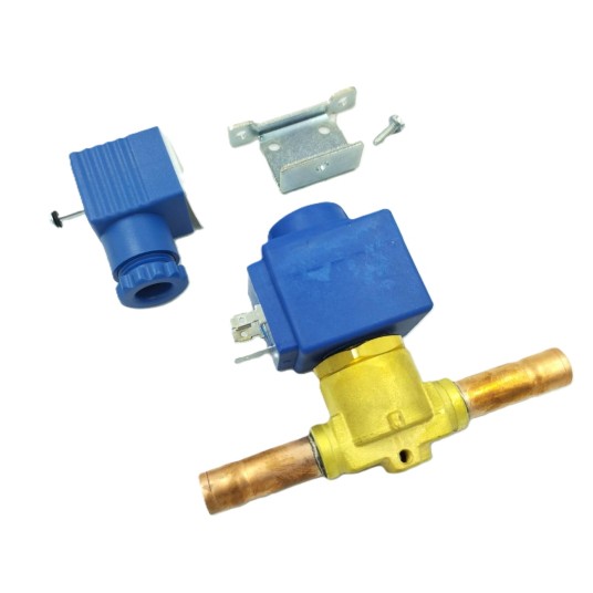 Zawór elektromagnetyczny Castel 1068/M10 • lutowany • 10mm • z cewką 230V • z wtyczką 9150/R02