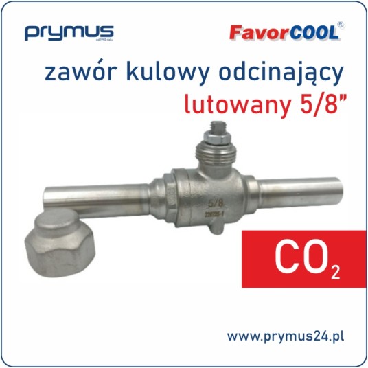 Zawór odcinający kulowy do CO2 FavorCOOL BVS-3 5/8" ODF