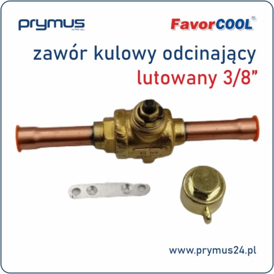 Zawór odcinający kulowy FavorCOOL TBC-10S 3/8" ODF