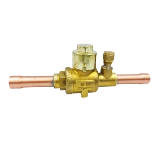 Zawór odcinający kulowy FavorCOOL TBG-10S z przyłączem serwisowym 3/8" ODF