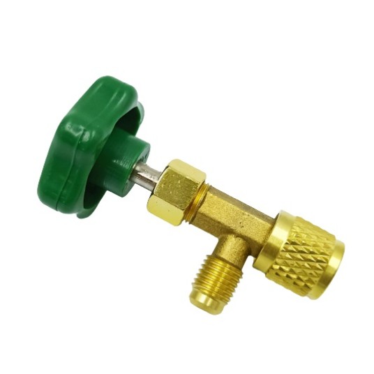 Zawór serwisowy do butli jednorazowych 7/16NPT-F x 1/4M ShineYear CT-341
