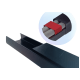 Korytko instalacyjne Canalsplit® 08 0812BCF-B • czarne • 2mb /8/