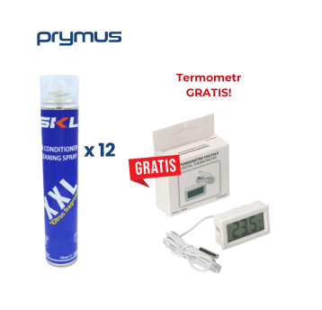 12 x Preparat czyszczący do klimatyzacji 750ml + termometr tablicowy • pakiet