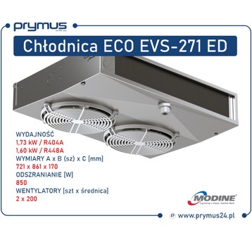Chłodnica powietrza ECO EVS-271 ED - parownik chłodniczy do komór chłodniczych