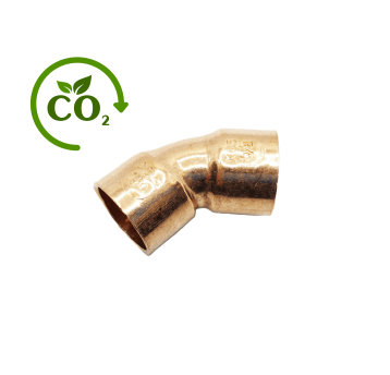 Cu K65 Łuk 45° LWxLW 1/2" • dwukielichowy • Conex