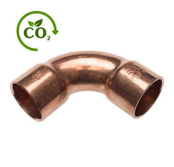 Cu K65 Łuk 90° LWxLW 3/4" RefHP • dwukielichowy