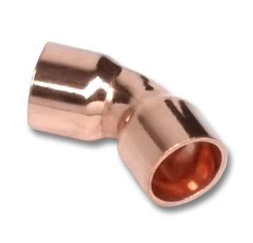 Cu Łuk 45° LWxLW 22mm Conex do lutowania • dwukielichowy