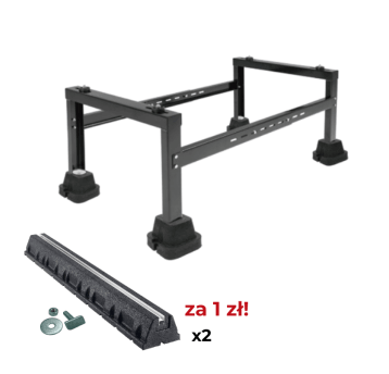 Podstawa pompy ciepła agregaty klimatyzatory HP-A • 360kg • czarna • 2 x rubbery 600mm w komplecie
